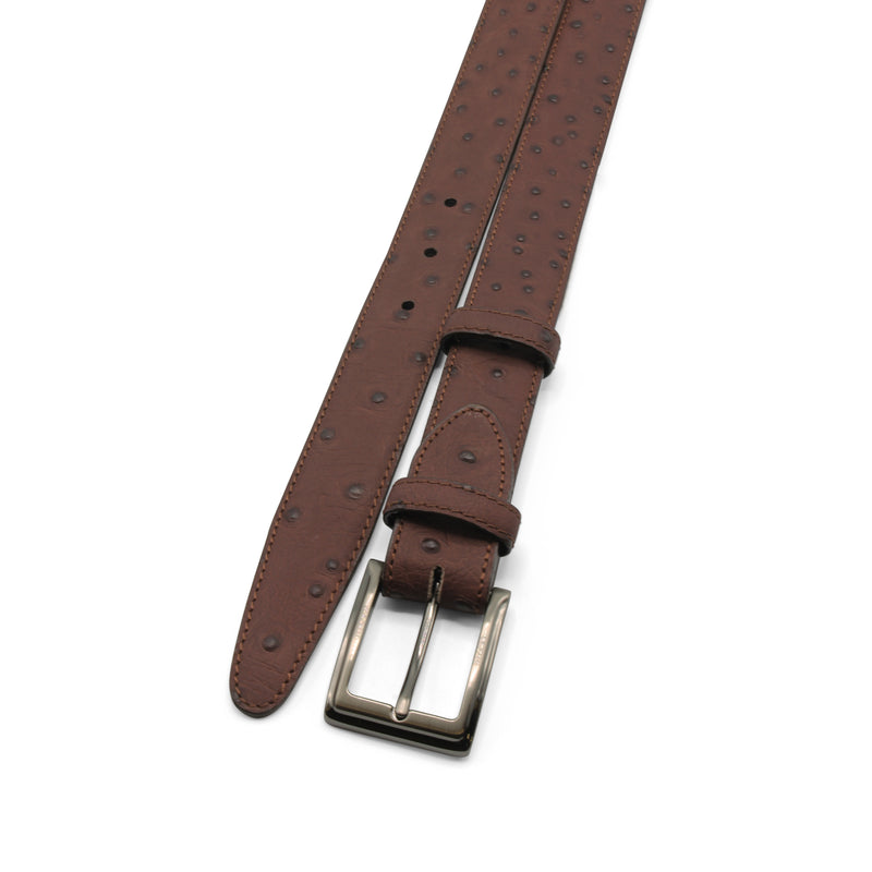 Light Brown Mens Casual Belt with Checkered Texture 38 / 95 cm - Brown