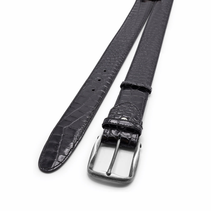 Stacy Adams Men's Ozzie Big & Tall Croc Embossed Belt, Cognac