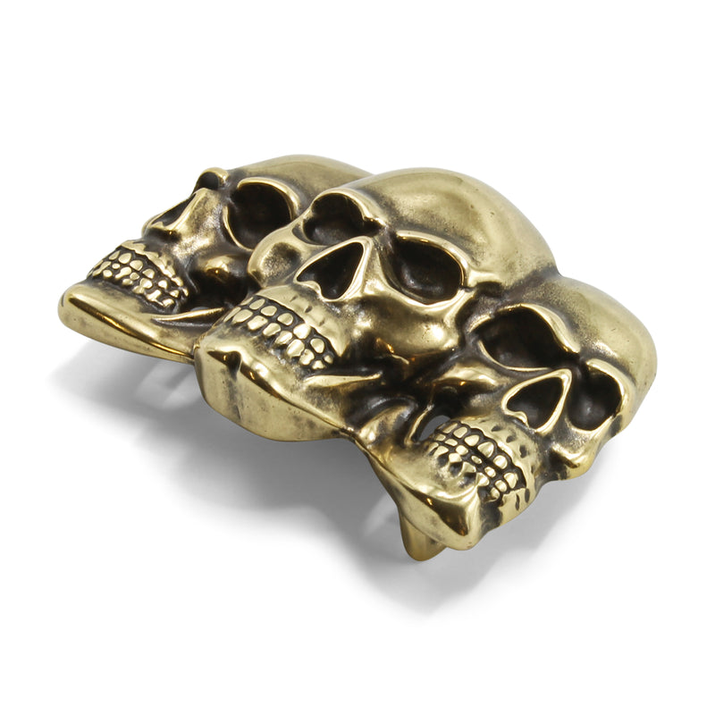 Tattoo Skull Dice Casino Gamble Oval Belt Buckle