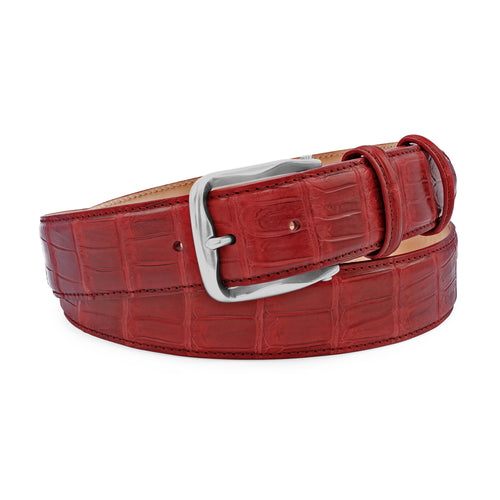 Rust Genuine Matt Alligator Tail Belt