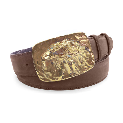 Dark Choc Limited Edition Nubuck Eagle Plate Belt