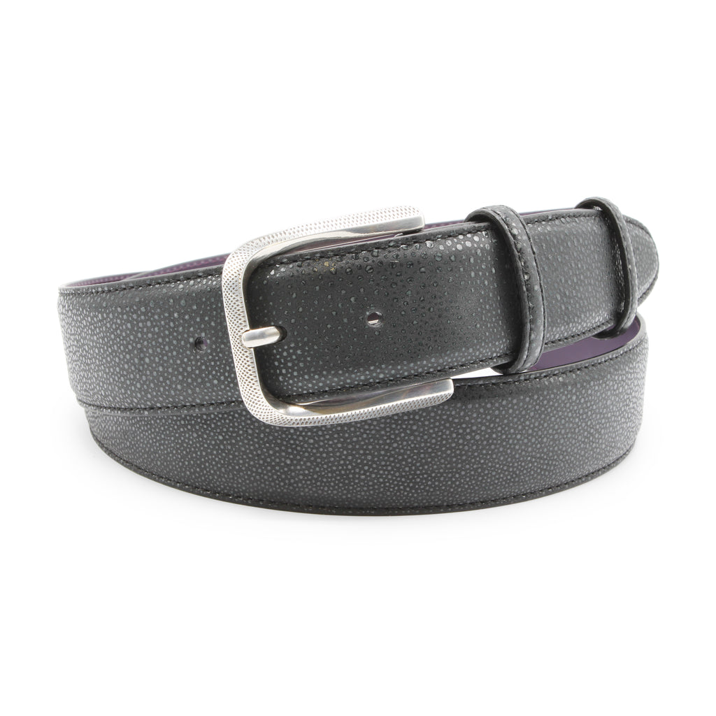 Mens grey leather top belt