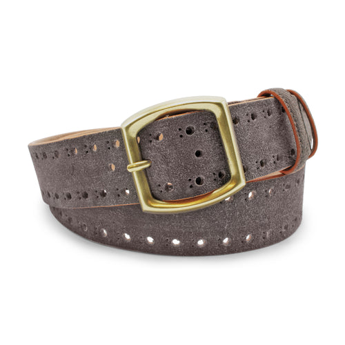 Elliot Rhodes Suede Belt With Gold C Buckle Black/silver main image 1