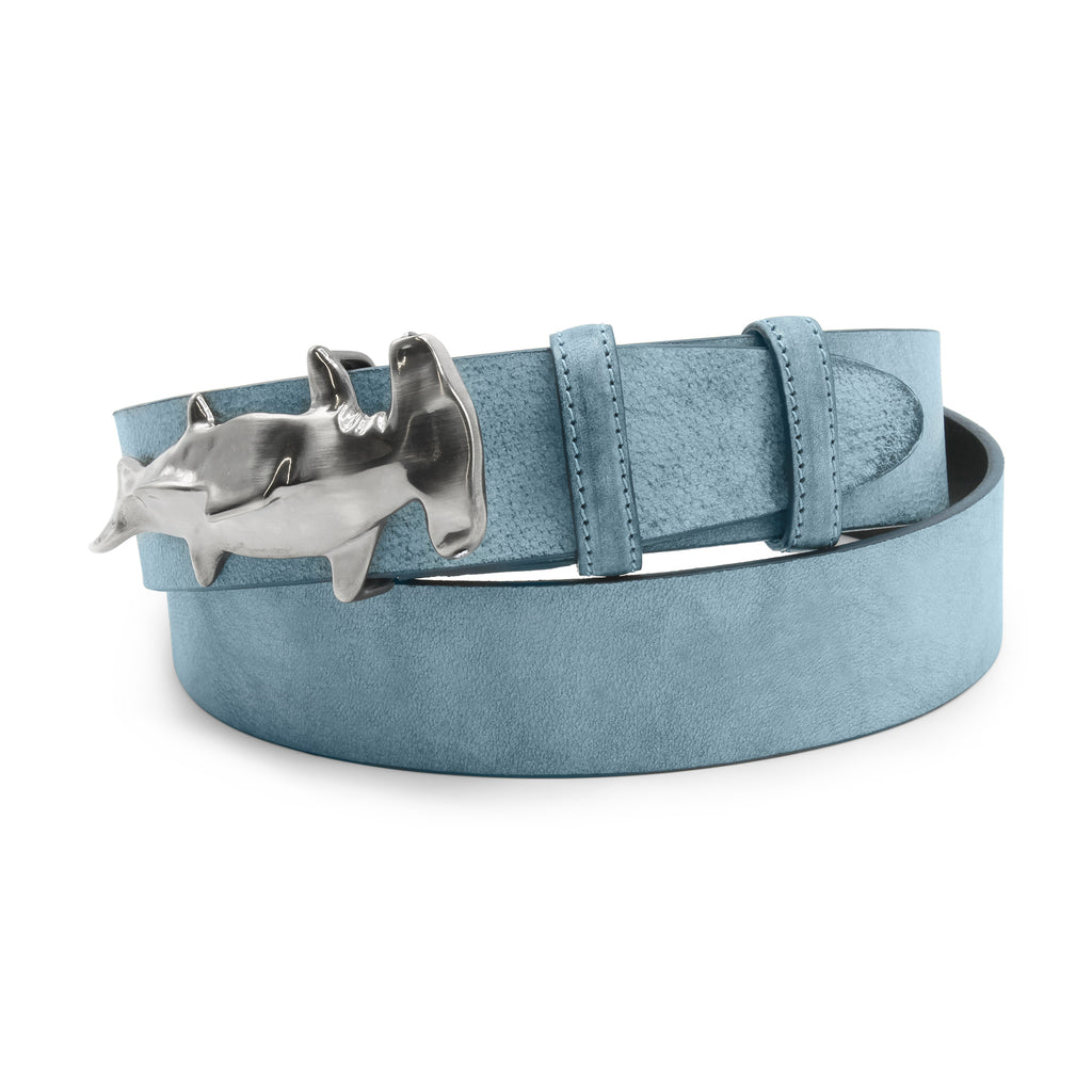 Elliot Rhodes レザーベルト 魚バックル Weathered Blue Grant Hammerhead Belt – Elliot Rhodes Ltd
