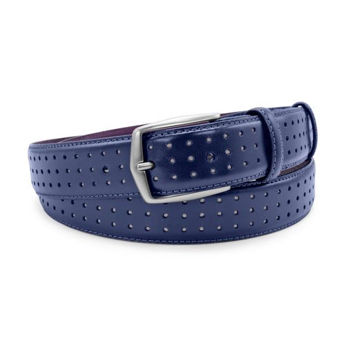 Wilder Navy/Steel Mix Perforated Belt