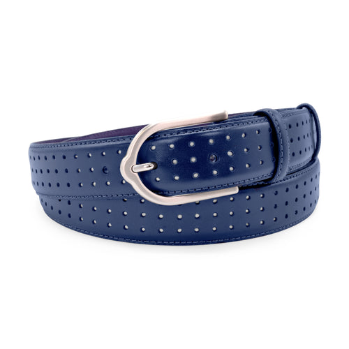 Wilder Navy/Steel Mix Perforated Belt