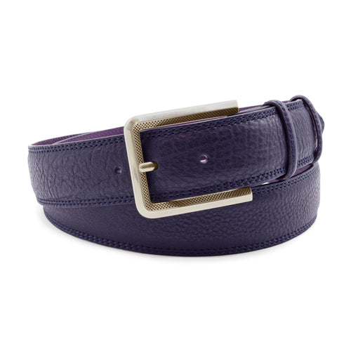 Rumpled Midnight Blue Bogart Welt Style Belt