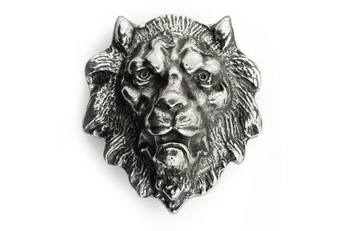 Crystal Eyed Lion Head Buckle 40mm