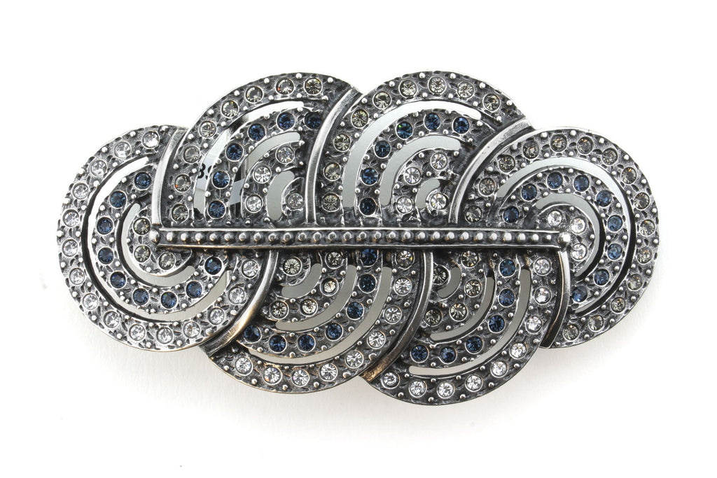 Art Deco Crystal Mix Cloud Buckle 40mm
