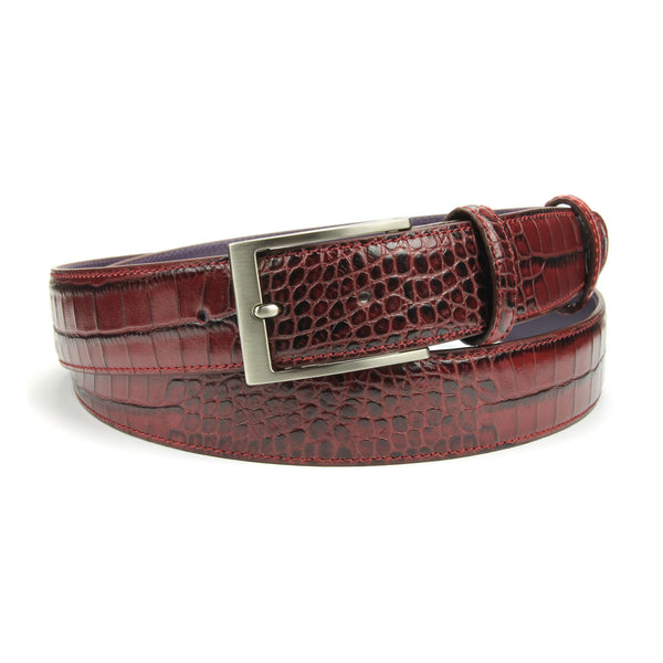 Leather Croc Croissant Buckle Burgundy Belt & Other Stories | Accessories | Leather Croc Croissant  main image 3
