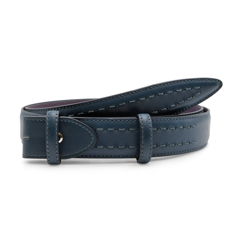 Louis Stitch Men Formal Blue Genuine Leather Belt