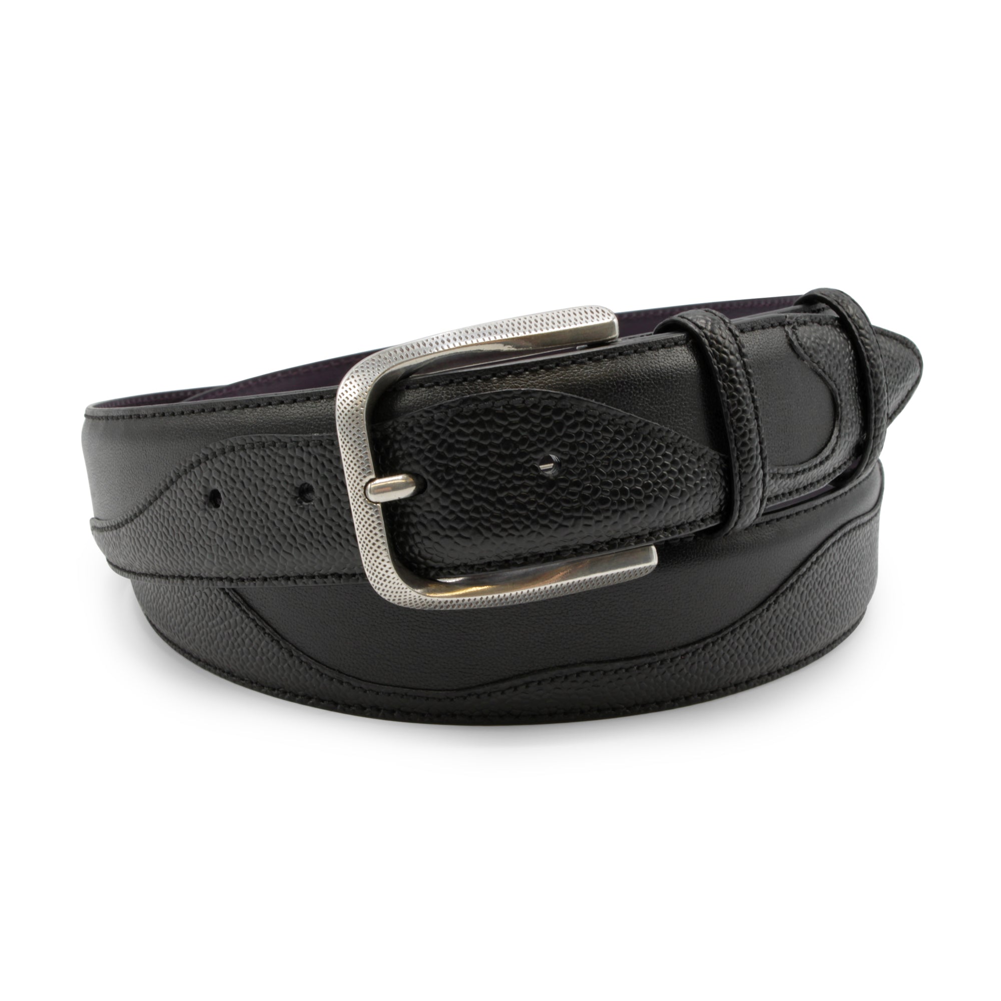 Belafonte Ragtime Leather Garrison Belt (30mm) Black x Brass