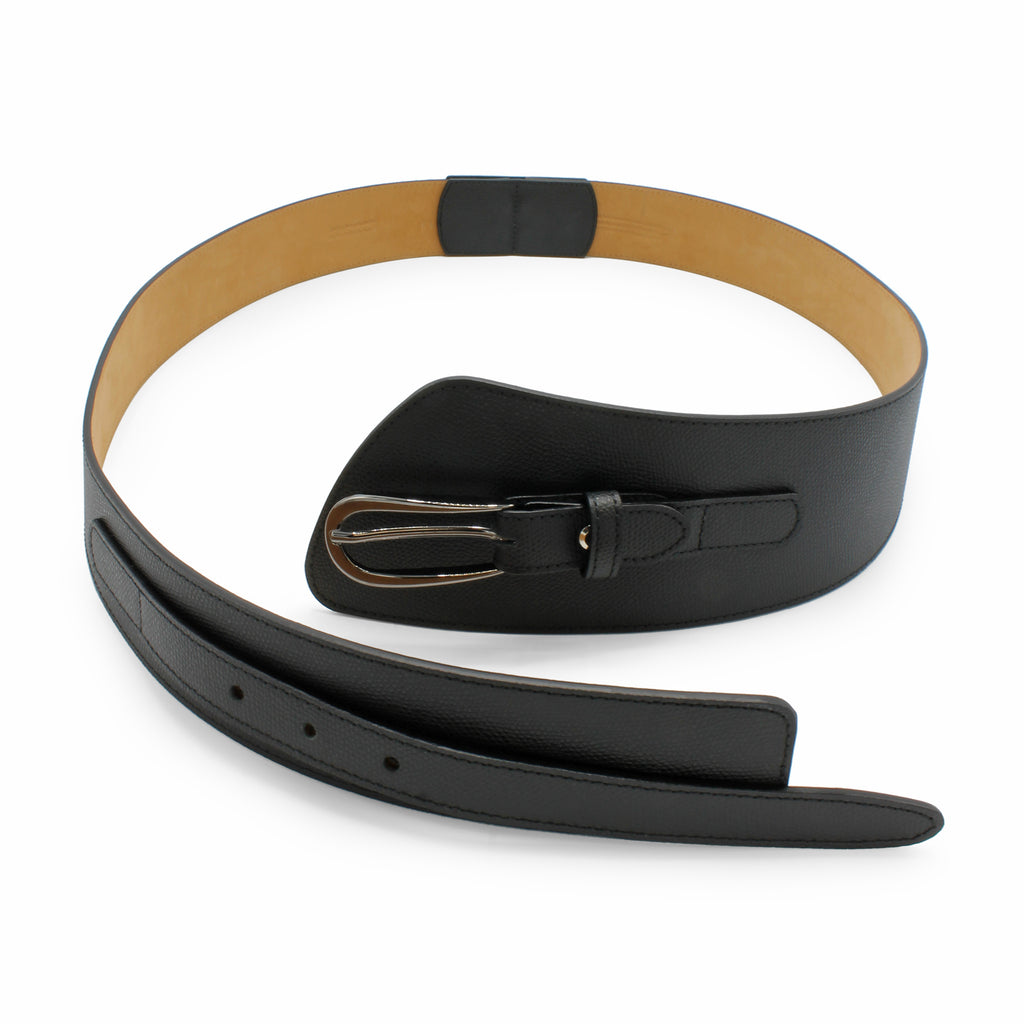 Fonda Assymetric Black Dauphin Belt – Elliot Rhodes Ltd